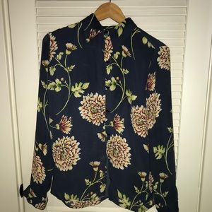 CABI Flower Print Blouse